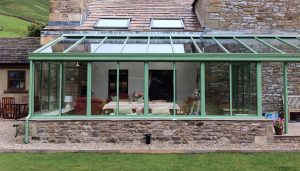 uPVC chartwell green lean to consevatory