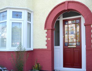 Victorian Door Period Door in Ruby Red