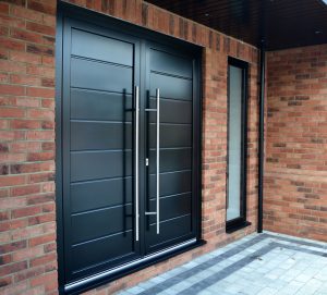 Black Aluminium Double Doors