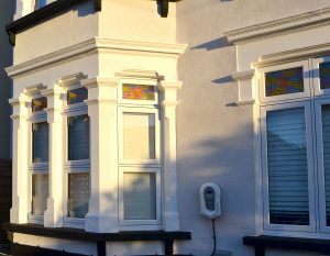 Flush Bay Windows with Coloured Fanlights