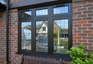 Black REHAU Rio Flush Sash Window Image