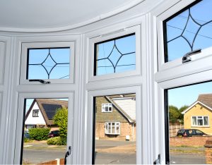 Bevelled Glass Units in Bay Window